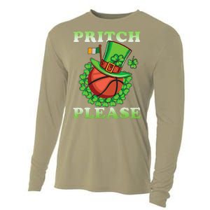 Pritch Please Funny Basketball St PatrickS Day Cooling Performance Long Sleeve Crew