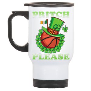 Pritch Please Funny Basketball St PatrickS Day Stainless Steel Travel Mug