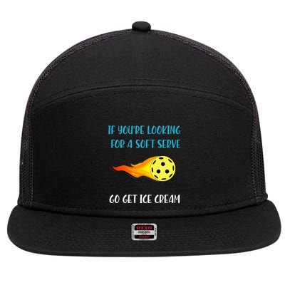 Pickelball Pun Funny Gift For Pickleball Lovers & Players 7 Panel Mesh Trucker Snapback Hat