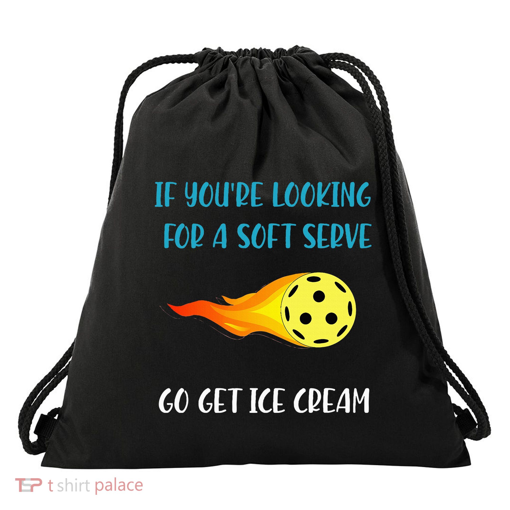 Pickelball Pun Funny Gift For Pickleball Lovers & Players Drawstring Bag