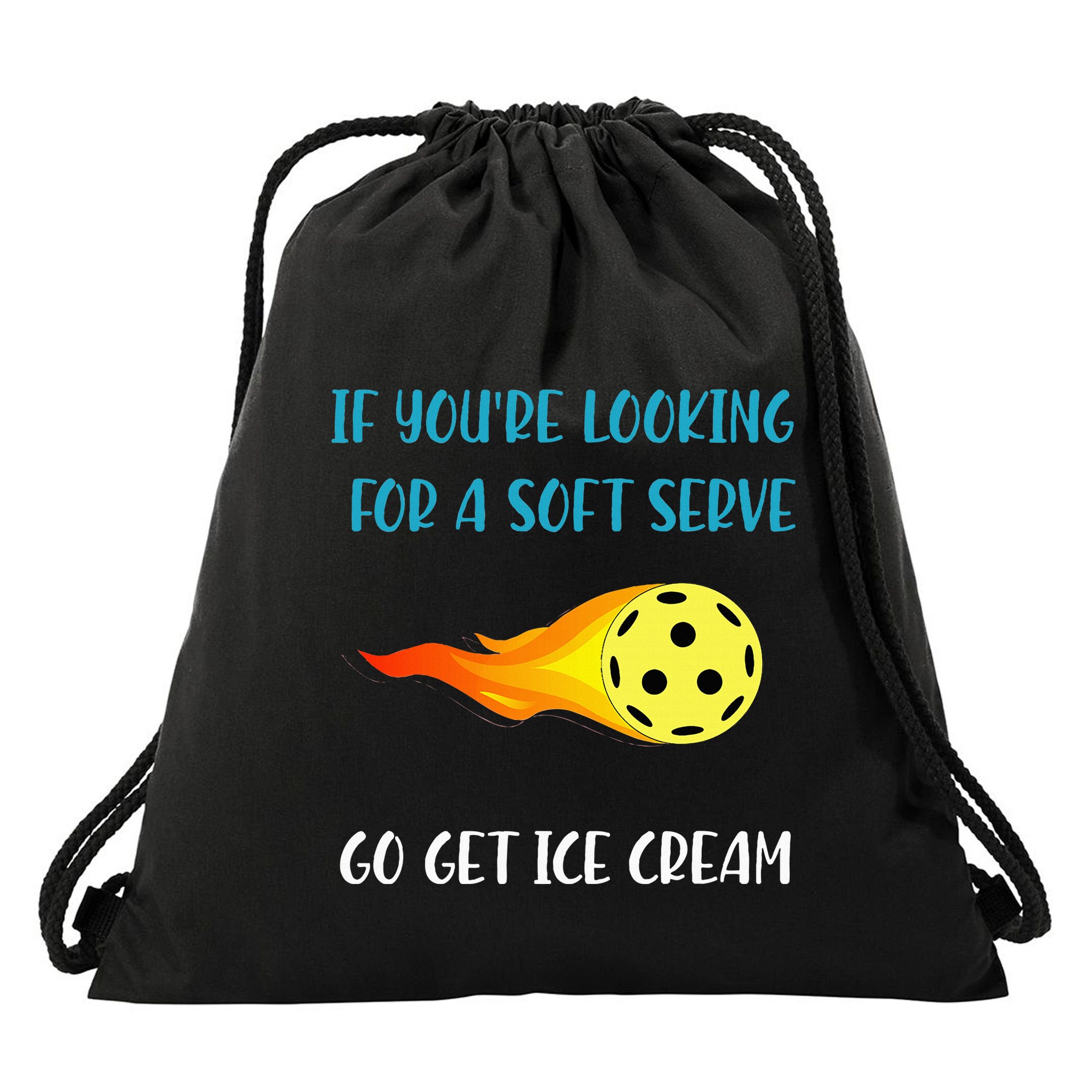 Pickelball Pun Funny Gift For Pickleball Lovers & Players Drawstring Bag