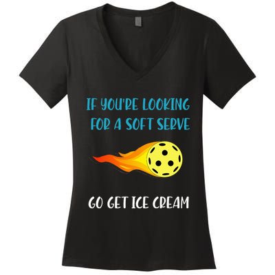 Pickelball Pun Funny Gift For Pickleball Lovers & Players Women's V-Neck T-Shirt