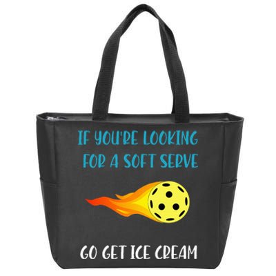 Pickelball Pun Funny Gift For Pickleball Lovers & Players Zip Tote Bag