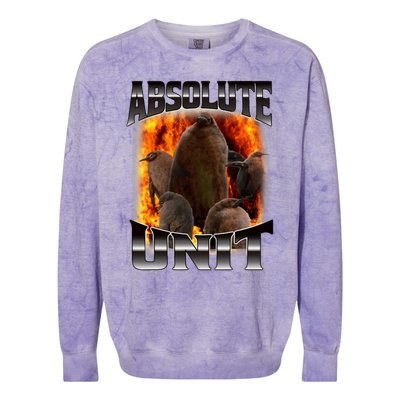 Pesto Penguin Funny Absolute Unit Bootleg Rap Fire Colorblast Crewneck Sweatshirt