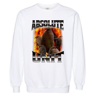 Pesto Penguin Funny Absolute Unit Bootleg Rap Fire Garment-Dyed Sweatshirt