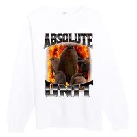 Pesto Penguin Funny Absolute Unit Bootleg Rap Fire Premium Crewneck Sweatshirt