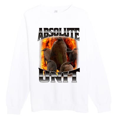 Pesto Penguin Funny Absolute Unit Bootleg Rap Fire Premium Crewneck Sweatshirt