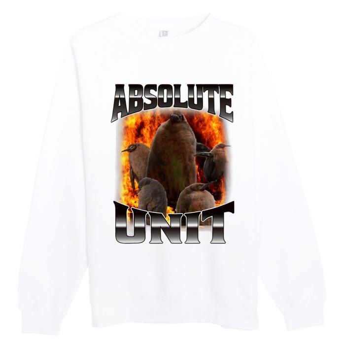 Pesto Penguin Funny Absolute Unit Bootleg Rap Fire Premium Crewneck Sweatshirt