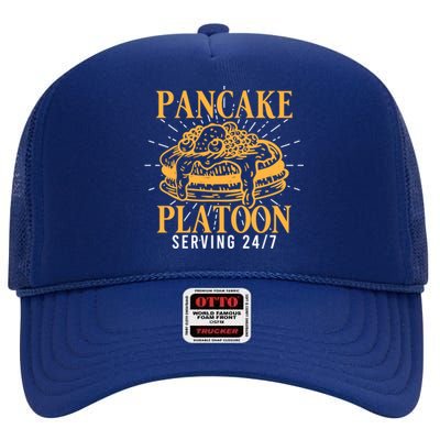 Pancake Platoon Football Line Great Gift High Crown Mesh Back Trucker Hat