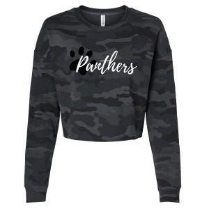 Panther Pride For Sports Fan School Spirit Cropped Pullover Crew