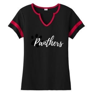 Panther Pride For Sports Fan School Spirit Ladies Halftime Notch Neck Tee