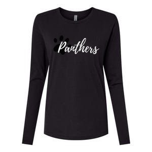 Panther Pride For Sports Fan School Spirit Womens Cotton Relaxed Long Sleeve T-Shirt