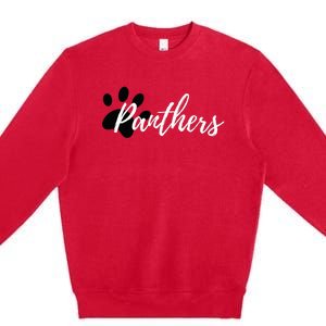 Panther Pride For Sports Fan School Spirit Premium Crewneck Sweatshirt