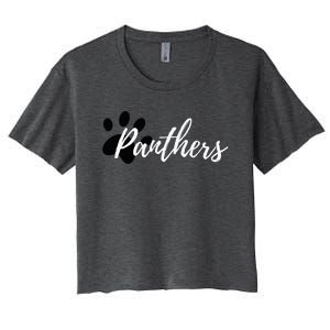 Panther Pride For Sports Fan School Spirit Women's Crop Top Tee