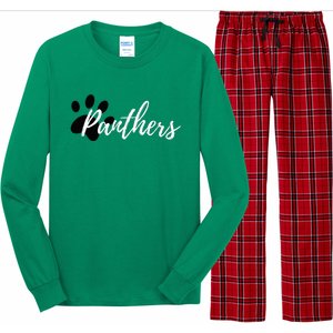 Panther Pride For Sports Fan School Spirit Long Sleeve Pajama Set