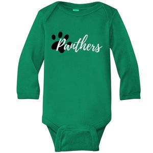 Panther Pride For Sports Fan School Spirit Baby Long Sleeve Bodysuit