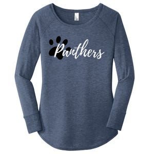 Panther Pride For Sports Fan School Spirit Women's Perfect Tri Tunic Long Sleeve Shirt