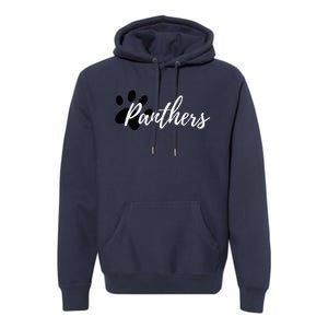 Panther Pride For Sports Fan School Spirit Premium Hoodie