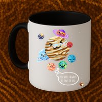 Pluto Planet Funny Space Cartoon Planets Never Forget Pluto Gift Mug
