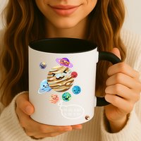 Pluto Planet Funny Space Cartoon Planets Never Forget Pluto Gift Mug