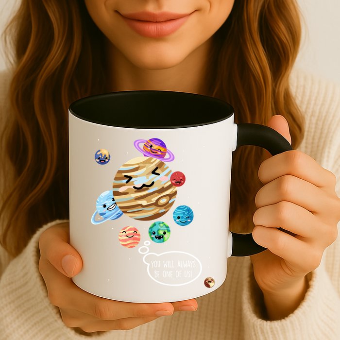 Pluto Planet Funny Space Cartoon Planets Never Forget Pluto Gift Mug