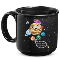 Pluto Planet Funny Space Cartoon Planets Never Forget Pluto Gift 15oz Campfire Ceramic Mug