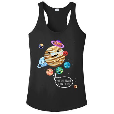 Pluto Planet Funny Space Cartoon Planets Never Forget Pluto Gift Ladies PosiCharge Competitor Racerback Tank