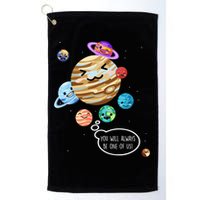 Pluto Planet Funny Space Cartoon Planets Never Forget Pluto Gift Golf Towel