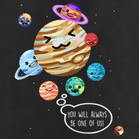 Pluto Planet Funny Space Cartoon Planets Never Forget Pluto Gift Golf Towel