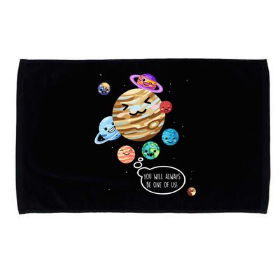 Pluto Planet Funny Space Cartoon Planets Never Forget Pluto Gift Microfiber Hand Towel