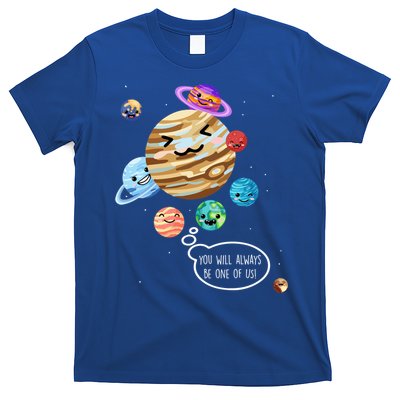 Pluto Planet Funny Space Cartoon Planets Never Forget Pluto Gift T-Shirt