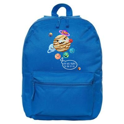 Pluto Planet Funny Space Cartoon Planets Never Forget Pluto Gift 16 in Basic Backpack