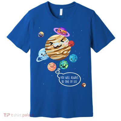 Pluto Planet Funny Space Cartoon Planets Never Forget Pluto Gift Premium T-Shirt