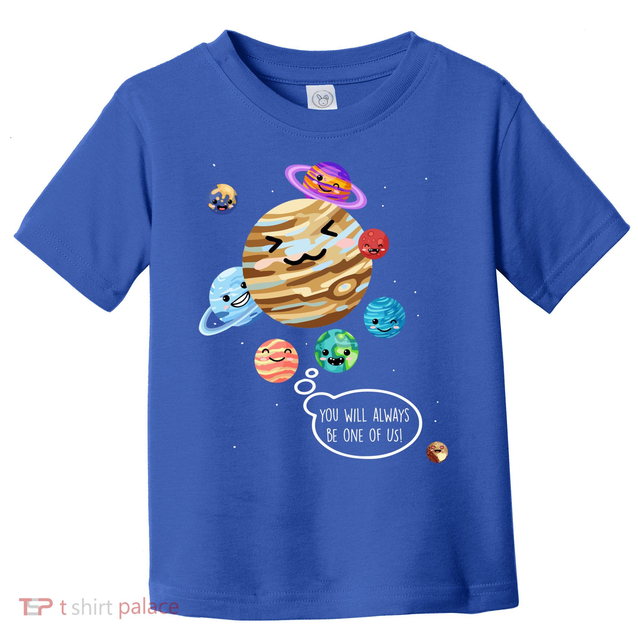 Pluto Planet Funny Space Cartoon Planets Never Forget Pluto Gift Toddler T-Shirt