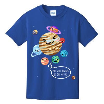 Pluto Planet Funny Space Cartoon Planets Never Forget Pluto Gift Kids T-Shirt