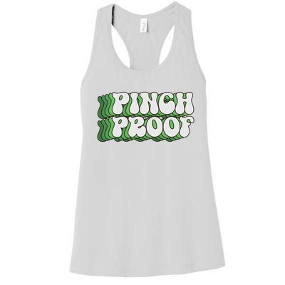 Pinch Proof Funny Pattricks Day Women's Racerback Tank