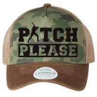 Pitch Please Funny Baseball Legacy Tie Dye Trucker Hat
