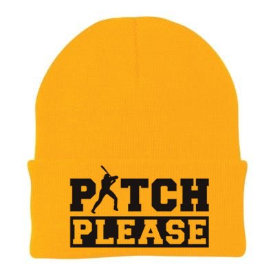 Pitch Please Funny Baseball Knit Cap Winter Beanie