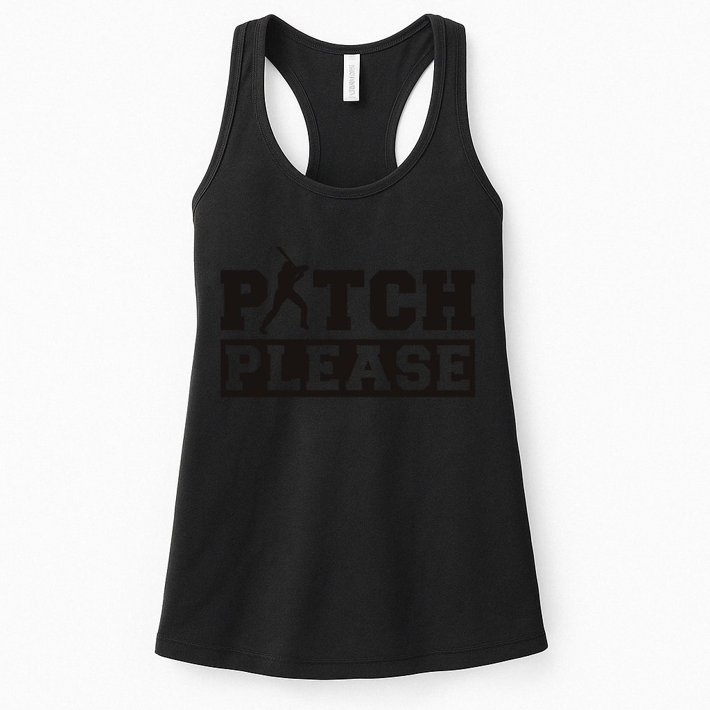 Pitch Please Funny Baseball Womens Tank Top