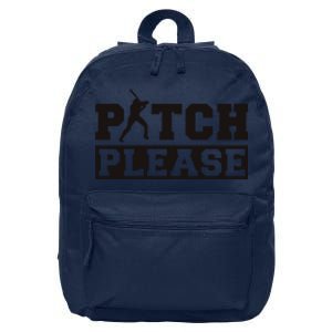 Pitch Please Funny Baseball 16 in Basic Backpack