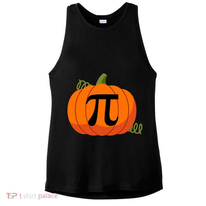 Pumpkin Pi Funny Thanksgiving Math Puns Favorite Pie Pi Day Gift Ladies PosiCharge Tri-Blend Wicking Tank
