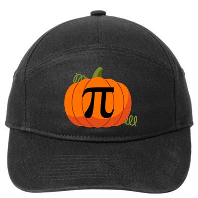 Pumpkin Pi Funny Thanksgiving Math Puns Favorite Pie Pi Day Gift 7-Panel Snapback Hat
