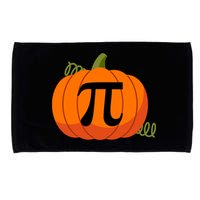 Pumpkin Pi Funny Thanksgiving Math Puns Favorite Pie Pi Day Gift Microfiber Hand Towel