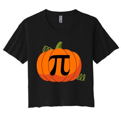Pumpkin Pi Funny Thanksgiving Math Puns Favorite Pie Pi Day Gift Crop Top