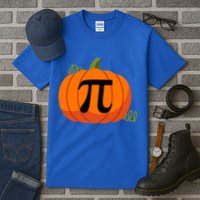 Pumpkin Pi Funny Thanksgiving Math Puns Favorite Pie Pi Day Gift Tall T-Shirt
