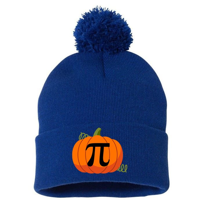 Pumpkin Pi Funny Thanksgiving Math Puns Favorite Pie Pi Day Gift Pom Pom 12in Knit Beanie