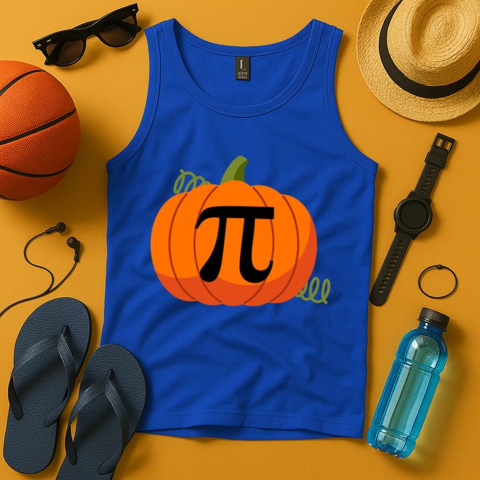 Pumpkin Pi Funny Thanksgiving Math Puns Favorite Pie Pi Day Gift Tank Top