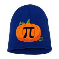 Pumpkin Pi Funny Thanksgiving Math Puns Favorite Pie Pi Day Gift Short Acrylic Beanie