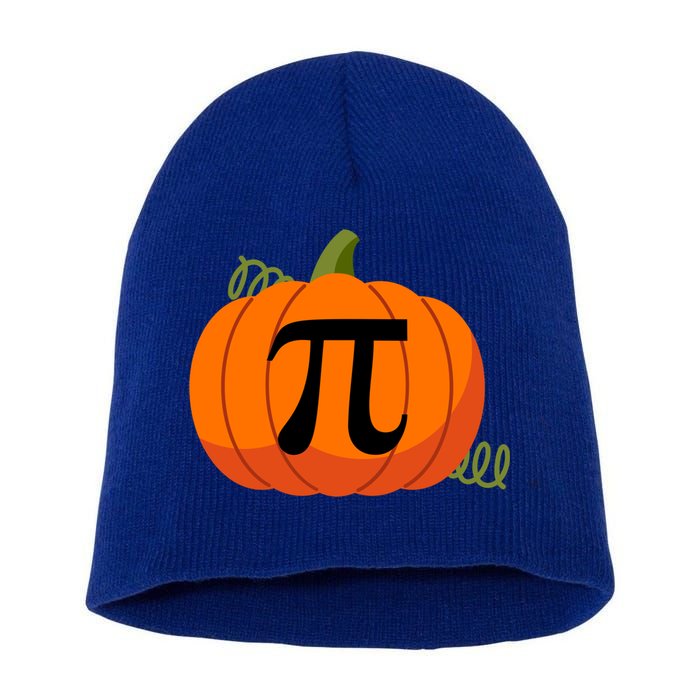 Pumpkin Pi Funny Thanksgiving Math Puns Favorite Pie Pi Day Gift Short Acrylic Beanie