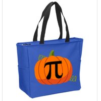 Pumpkin Pi Funny Thanksgiving Math Puns Favorite Pie Pi Day Gift Zip Tote Bag